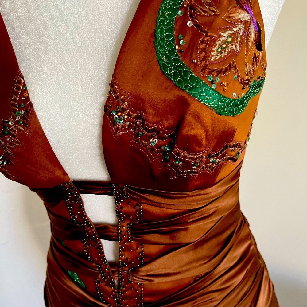 Bronze/copper Julian Joyce by Mandalay  cocktail dress